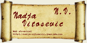 Nadja Vitošević vizit kartica